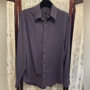 MENS EXPRESS STRIPED CASUAL SHIRT - SZ LARGE